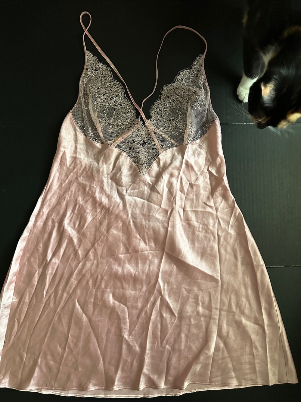 Victoria’s Secret Silky Chemise / Lace-Trim Slip - Dusty Pink - Picture 4 of 14